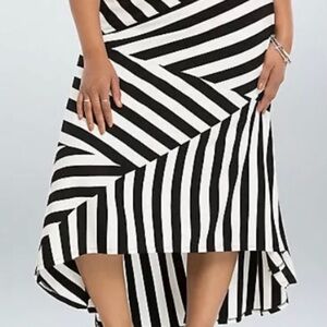 Torrid Hi-Lo maxi boho stretchy vacation 2X plus size skirt has flaw review pic